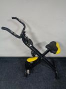 A folding Everlast exercise bike.