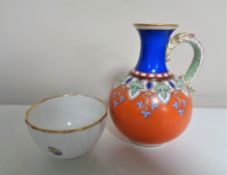 An early Royal Worcester gilded finger bowl, width 8 cm,