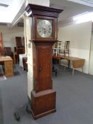 A 19th century oak cased eight day longcase clock,