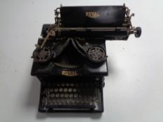 A vintage Royal typewriter.