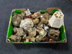 A box containing a large quantity of assorted cottage ornaments.