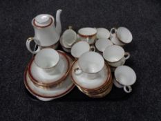 A tray containing 45 pieces of Royal Grafton Majestic and similar Duchess Winchester tea china