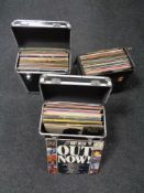 Three cases containing vinyl LPs to include Compilations, Easy Listening, etc.