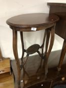 An oval Edwardian occasional table.