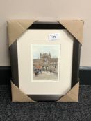 After Tom MacDonald : Newcastle University, reproduction in colours, signed in pencil,