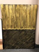 Piero Montanelli : Textured two tone abstract study, oil on canvas, 90 cm by 65 cm,