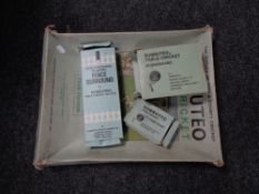 A boxed Subbuteo Table Cricket together with boxed accessories.