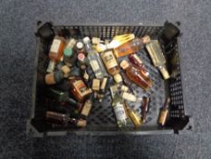 A basket of alcohol miniatures