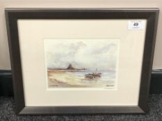After Tom MacDonald : Lindisfarne, reproduction in colours, signed in pencil, 13 cm by 18 cm,