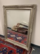 A silvered Victorian style mirror,