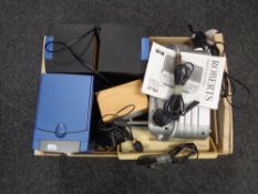 A box of micro hifi, Roberts radio,