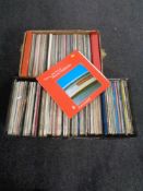 Four plastic record cases and a box containing assorted LPs to include Nana Mouskouri,