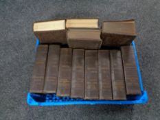 A box of twelve Oldham Press Dickens volumes