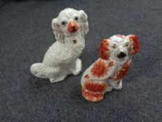 Two Spaniel figures