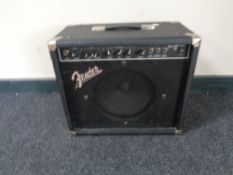 A Fender Frontman 25R guitar amplifier.