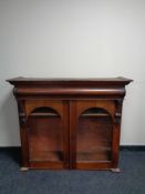 A Victorian mahogany bookcase top (A/F).