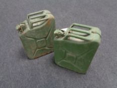 Two 20 litre jerry cans