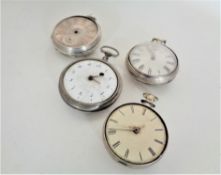 Four nineteenth century pocket watches, pair cased example etc.
