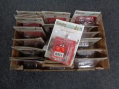 A box containing 18 Delprado cavalry of the Napoleonic Wars figures on horseback with magazines.