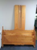 A 5ft pine bed frame.