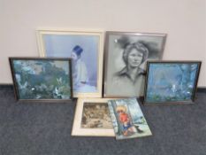 An antiquarian colour print - Mrs Tabather's cats academy,