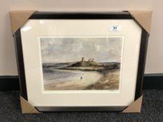 After Tom MacDonald : Dunstanburgh, reproduction in colours, signed in pencil, 21 cm by 30 cm,