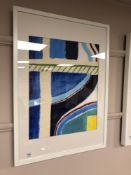 Continental school : Abstract design, watercolour, 39 cm x 49 cm, framed.