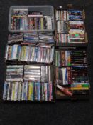 Five boxes containing assorted DVDs to include box sets, Sex and the City, King of the Hill etc.
