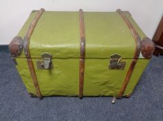 An early twentieth century bentwood bound trunk