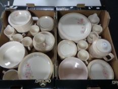 Two boxes containing a Hornsea Pottery tea and dinner service.