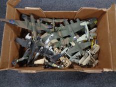 A box of a quantity of plastic aeroplane models