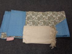 A mid 20th century The Comfy quilted blanket together with one other tasseled throw.