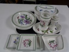 A tray of twenty-one pieces of Portmeirion pottery