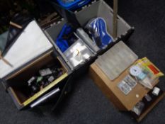 A quantity of fishing equipment to include flies and fly making equipment, reels, landing net,