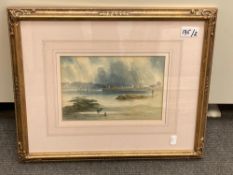 George Pelham Dixon (1859 - 1898) : A Rocky Headland with Monument and Lighthouse Beyond,