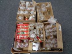 Two boxes of a quantity of Christmas decorations,