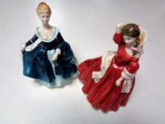 Three Royal Doulton figures, Sweet Poetry HN 4113,