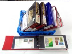 Five albums of stamps - Guernsey & Jersey, mint and fine, Commemoratives etc.