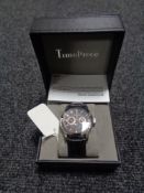 A gentleman's TimePiece wristwatch, boxed.