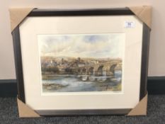 After Tom MacDonald : Hexham on Tyne, reproduction in colours, signed in pencil, 21 cm by 30 cm,