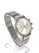 A gent's Breitling chrome-plated manual wind chronograph wristwatch, ref.