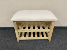 A shoe rack stool