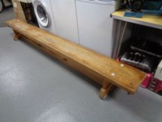 A 20th century school gym bench.