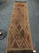 An old Suzni Kilim runner 260 cm x 72 cm