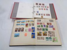 Two albums of stamps - World stamps and India.
