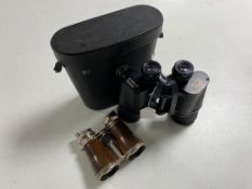 A set of cased Mark Scheffel 30x50 field glass and one further pair