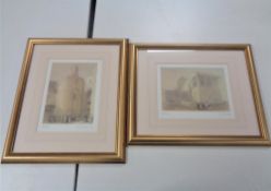 Two David Roberts framed prints, The Tomb of the Khalifs and Gate of the Metwaleys Cairo,