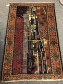 A Baluchi rug, 133 x 86 cm.
