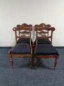 A set of four 19th century mahogany dining chairs