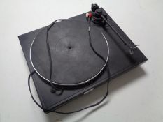 An Ariston Acoustics Ltd Q Deck transcription turntable serial number 012164,